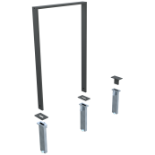 Rosette | for flat steel lean-to brackets | and square lean-to hangers | for 50 x 12 mm / 50 x 10 mm square tube | hot-dip galvanized and coated DB 703